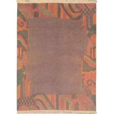 Indian Hand-Knotted Gabbeh Rug 6'8" X 6'3"
